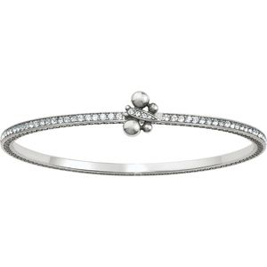 BRIGHTON Meridian Silver-Tone Bangle with Fine Quality Crystal